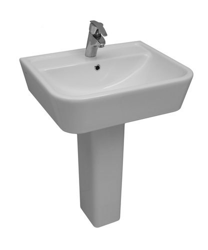  Slim Washbasin 60 cm with Full Pedestal